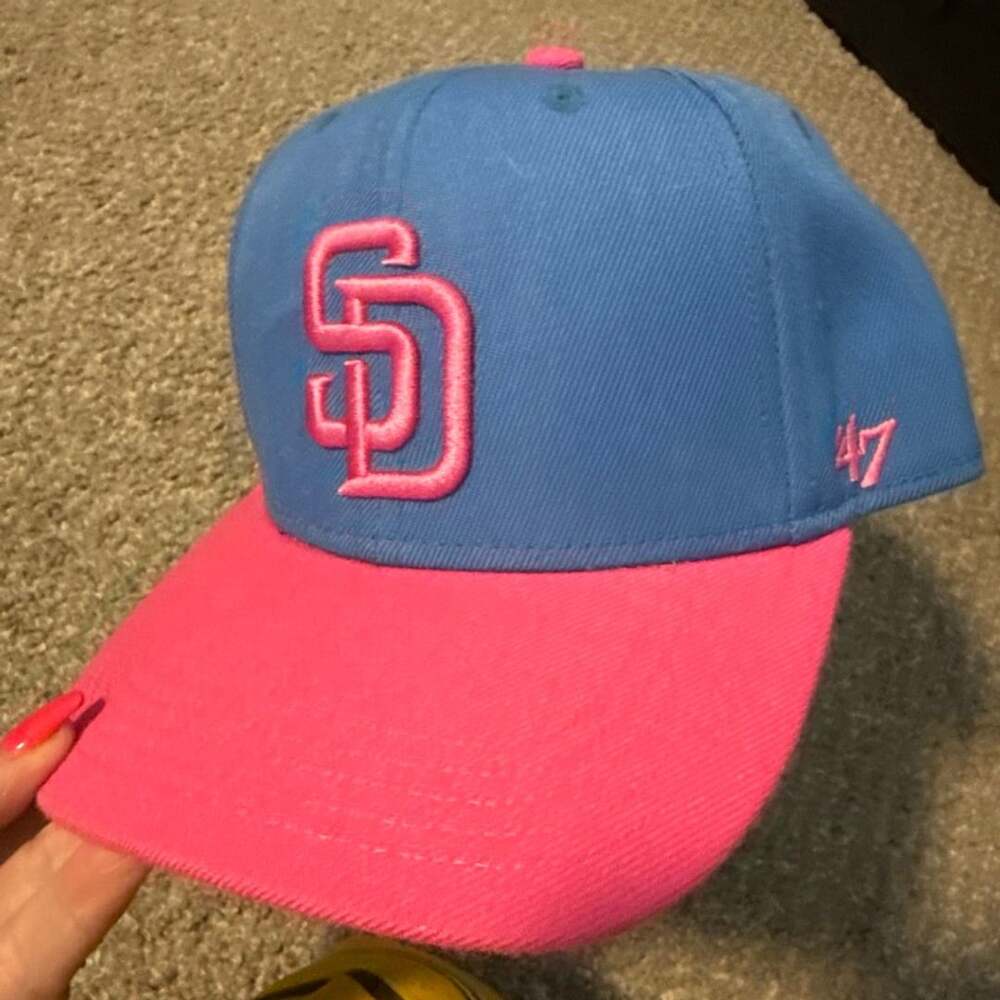 47 Brand San Diego Padres Kids Snapback Hat Blue Pink